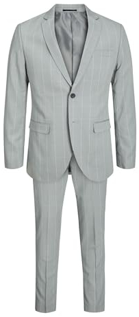 JACK & JONES Herren Jprfranco Check Suit Sn, Light Gray/Checks:super Slim Fit, 48