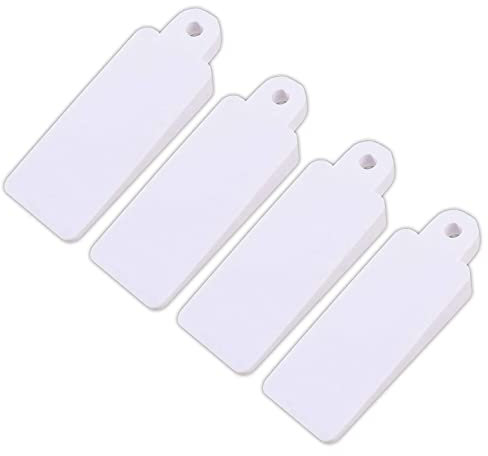 4X White Rubber Window Wedges Soft Rubber Window Door Table Furniture Wedges Stop Stopper Stay Jam Lock in White Ideal for Stopping Sash Lift Up Windows from Rattling.