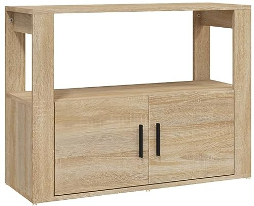 vidaXL Aparador Madera contrachapada Color Roble Sonoma 80x30x60 cm