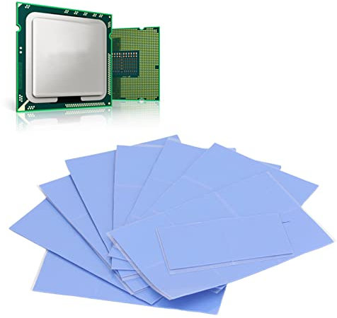 50 Almohadillas Térmicas de Silicona de 1,18 X 0,02 Pulgadas, Almohadillas de Silicona Termoconductoras Reutilizables para Placa de Control, Motor, Electrónica, CPU, Disipador de Calor