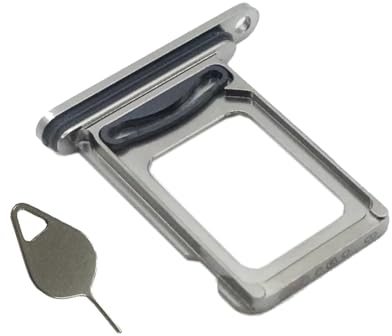 Nano Dual SIM Kartenfach Slot Halter Adapter Ersatz für iPhone 15 6.1 / iPhone 15 Plus 6.7 Mit Pin Black