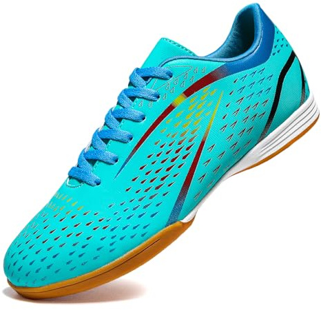 WESHIRUN Indoor Soccer Shoes Mens Futsal Shoes for Women Youth Professional Athletic Soccer Shoe Blue