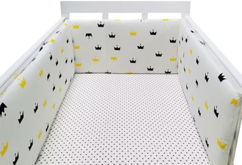 Aocase Nestchen Babybett Umrandung, Bettumrandung Babybett, Kinderbett Umrandung, Baby Bettumrandung, Gitterbett Umrandung, Weich,Atmungsaktiv Babybett Nestchen Bettumrandung,No15,220cm