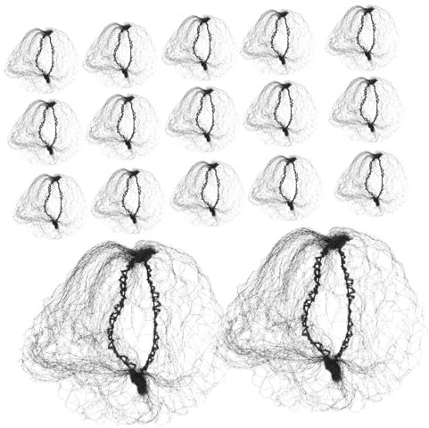 DRESSOOS 100 Stück Nylon Unsichtbare Haarnetze Elastische Mesh-kopfbedeckung Schwarz Für Frauen Und Profis