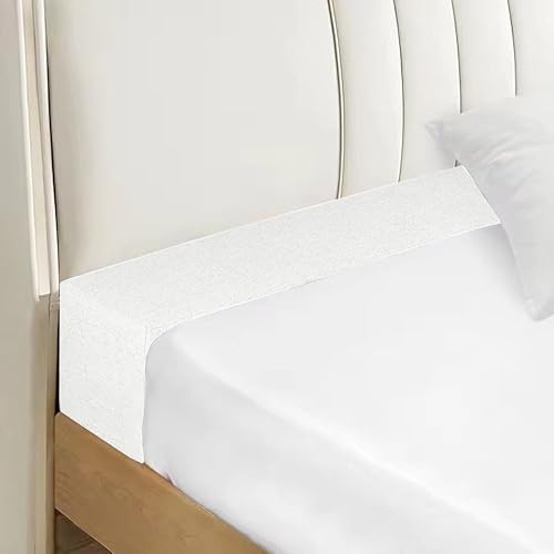Cuneo per riempire il divario tra materasso e testiera/parete/letto, ponte d'amore per materassi per tutti i tipi di materassi, spugna ad alta densità con rivestimento rimovibile(Bianco,120x10x20cm)