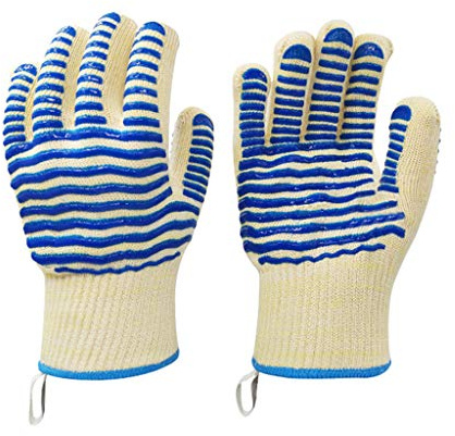 Guanti da barbecue con isolamento termico 350 ℃ 500 ℃ resistenti alle alte temperature ignifughi per forno griglia barbecue copertura per mani ignifugo guanti isolanti forno griglia
