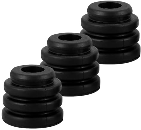 DEEPCRAFF 3 Pezzi Piedini Antiscivolo in Gomma Nera Antivibranti e Riduzione Vibrazioni, Accessorio Resistente per Compressore Condizionatore Esterno per Impianti di Condizionamento
