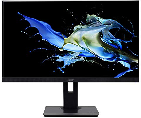 acer B247YC Monitor 23,8 Zoll (60 cm Bildschirm) Full HD, 75Hz, 4ms (G2G), HDMI 1.4, DP 1.2, VGA, höhenverstellbar, drehbar, DP AdaptiveSync, HDMI VRR, Schwarz