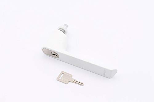 Schüco 247659 Poignée de fenêtre verrouillable en aluminium RAL 9016 Blanc