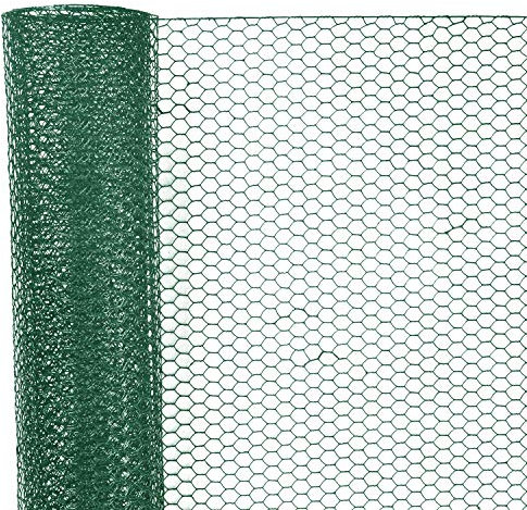 Sechskantgeflecht 25 m - 75 cm hoch - Maschenweite 13mm - Materialstärke mit Beschichtung 0,7mm - Kaninchendraht Hasendraht Kleintier Volierendraht Tiergehege Gehege