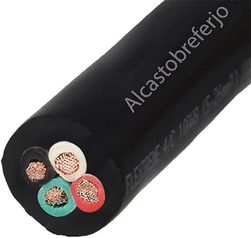 10/4 SOOW 4 Wire Bulk Cable, 25 Ft | Alcastobreferjo | 30 Amps 600v Water and Oil Resistant
