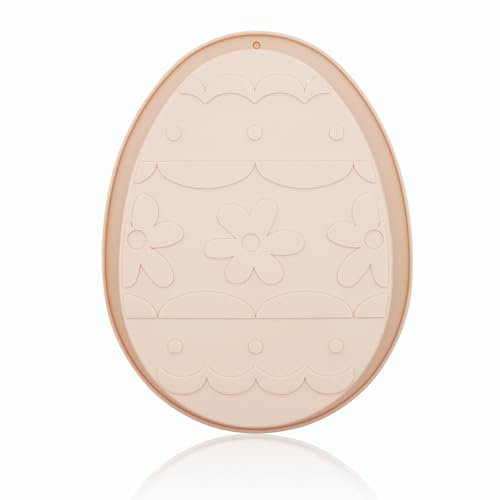 Easter Mould| 20x15cm Big Silicone Easter Egg Bunny Mould Chocolate Mould Egg Bunny Shaped Wax Melt Soap Ice Cube Pudding Bread Cake Moulds | Easter Moulds for Air Fryer (Pink-Egg)