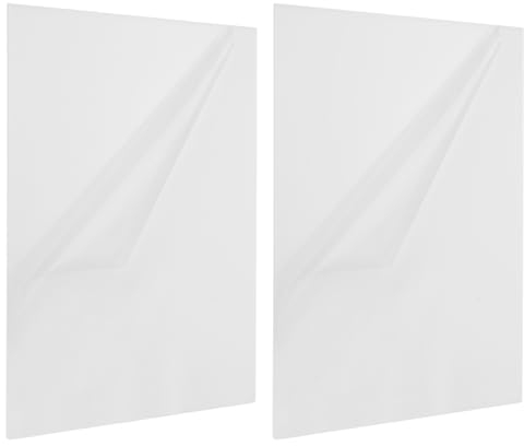 WOPPLXY 2 Stück Acrylplatten 10mm Dick, 29,7 x 21CM Weiß Kunststoffplatte, Acrylglas Platte A4 für DIY Display Projekte, Schilder, Handwerk, Malerei