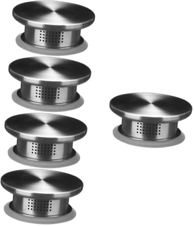 OUNONA 5st Wasserflasche Edelstahldeckel Bistrokrug-Kappe -spritzschutzkappe Austauschbarer Krugabdeckung Ersatz Für Wasserkrugdeckel Mit Deckel Filterbehälter Rostfreier Stahl