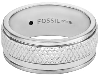 Fossil bandringar i rostfritt stål för män