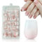 SanFangyue Unghie Finte- Bara Corta French Press on Nails, Tip in Gel per Unghie French Artificiali Fake Nail Tips Stick, 168 Pezzi Nail Art DIY per Donne e Ragazze, Marrone (Short Gradient Pink)