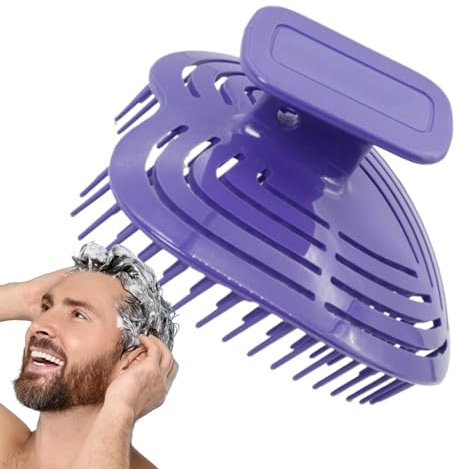 Spazzola per il lavaggio dei capelli, scrubber per capelli da uomo con manico ergonomico, pettine delicato in TPE e strumento di pulizia per la toelettatura, per padre, marito o fidanzato
