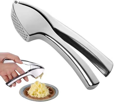 Premium Garlic Press,Heavy Duty Easy-to,Clean Garlic Mincer & Crusher,Durable Rust-Proof Design,Effortless Peeling & Crushing,Dishwasher Safe Kitchen Gadget‌