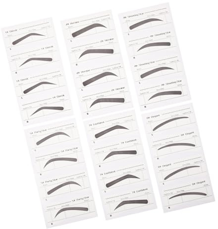 iplusmile Lot De 6 Pochoirs à Sourcils Jetables Papier Petite Taille Modèles Variés Autocollants Maquillage Sourcils Pour Femmes Débutantes Usage Quotidien