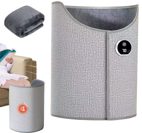 Calentador de piernas plegable – Sobre de pies con calefacción ajustable | con temporizador de termostato | Ayuda de comodidad interior, calentador de suelo personal para alivio de invierno