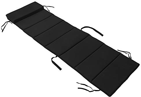 SoBuy® OGS28-P02 Liegen-Auflage Schaukelstuhlkissen Kissenauflage für Gartenliege Schonbezug, schwarz, BH ca.: 170x50cm