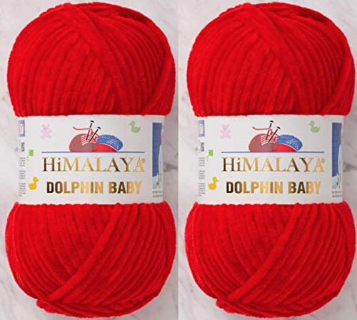 Himalaya Dolphin Baby Yarn Knitting Yarn 2 Skeins 264 Yards 2x100gram Super Bulky Baby Blanket Yarn (80318)