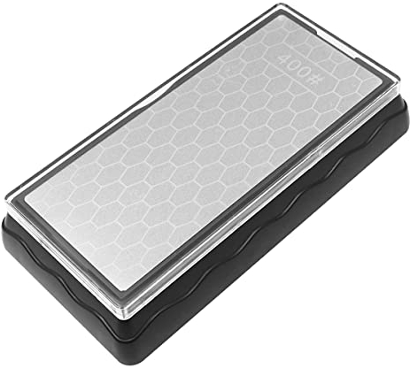 Tiardey-afilador de Piedra de afilar de Diamante de Doble Cara,Grano 400/1000,con Base Antideslizante para Cuchillos de Cocina,Tijeras,navajas,Espadas