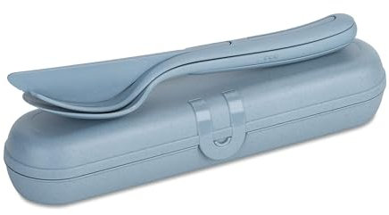 Koziol KLIKK READY Besteckset mit Etui nature flower blue 7070716