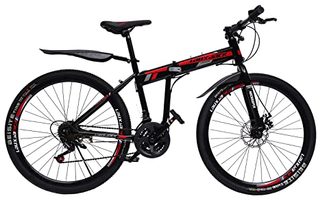 Kaichenyt VTT pliable de 26 pouces, fourche à suspension, dérailleur à 21 vitesses, pour adultes, hommes et femmes, vélos pliables pour la montagne et la ville, autres trajets