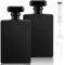 Samulee 2 Pièces 100ml Flacon Parfum Noir, Vaporisateur Parfum Verre, Portable Bouteille Rechargeable avec Or et Argent Buses pour Femmes Hommes Voyage