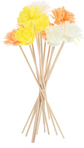 Didiseaon 12pcs Flowers Essential Oils Rattan Diffuser Reeds Rattan Reed Diffuser Sticks Flowers Oil Refill Stick Inis