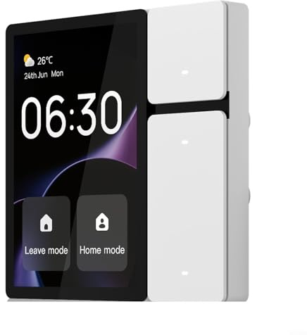 Panneau de contrôle intelligent MOES WiFi 3,5 avec 3 relais et 3 boutons physiques, télécommande infrarouge, écran capacitif multi-touch