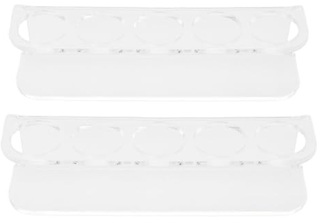 WAHEWUD Akryl väggmonterad kylskåpsflaskhållare för flaskor med en diameter på 2,5 cm, kylskåpsflaskorganisatör, utrymmesbesparande, 2-pack