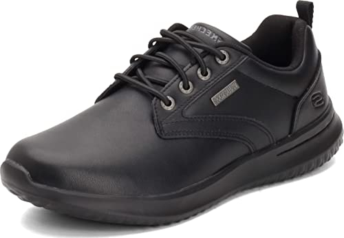Skechers Homme Delson- Antigo Baskets, Noir Black Leather Bbk, 42 EU