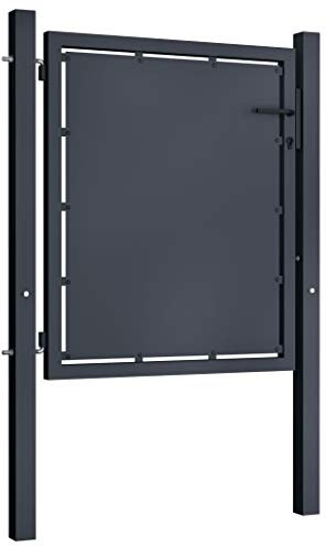 Festnight Bariere de securité Portail entrée Portail de Jardin Acier 100 x 75 cm Anthracite