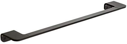 Tatay Porte-Serviettes Barre Moyenne de la Collection Onyx en Aluminium anodisé Noir Mat, Double système de Fixation, vis et système Glue & Fix, sans perçage. Dimensions 7 x 3 x 45 cm