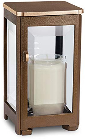 legendURN Grave Lantern Bronze in Several Colors | Modern Grave Lantern or Lamp Bronze | Grave Decorations
