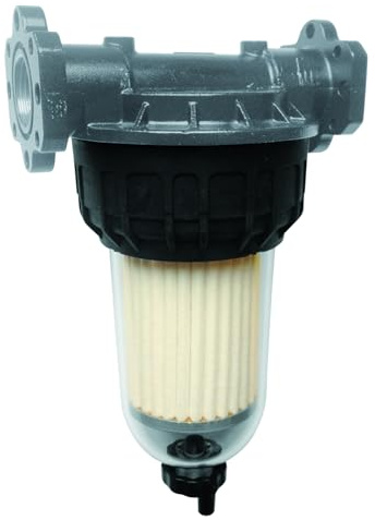 Filtro PIUSI para Diésel, Gasolina y Aceite, Kit Completo con Soporte de Cabeza + 2x Cartuchos, Caudal 70 l/min, Presión 5 bar, Filtración Absorbente de Agua de 30 micrones | Clear Captor F00611B10