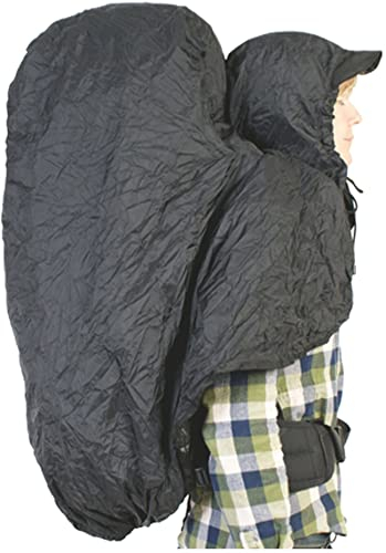 Bach Hooded Raincover Schwarz - Strapazierfähige wasserdichte Rucksack Regenhülle, Größe L - Farbe Black
