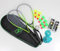 QMBasic Speed Badminton Set + 10 Speed Balls | Turbo Federball Schläger Highspeed Set komplett mit 8 Hütchen