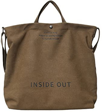 UICIOP Damen Canvas Tote Handtaschen Casual Schulter Arbeitstasche Crossbody Top Griff Tasche Crossbody Handtaschen, Kaffee, Einheitsgröße