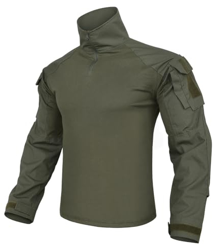 Combat Shirts tattica G3, camicia da combattimento con gomitiere, camicia tattica militare per attività all'aria aperta, softair, combattimento, Ranger Verde, M