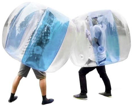 120 Cm Outdoor Bubble Ball Bumper Ball, Aktives Fußballspielzeug, Aufblasbarer Körper Bubble Ball Sumo Bumper Bopper Spielzeug für Aufblasbare Spielutensilien für Erwachsene(Transparentes Blau)