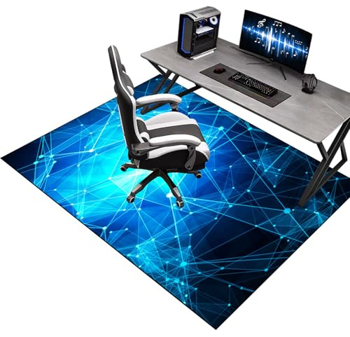 Alfombra Silla Gaming Oficina 80 x 100 cm, Protector Suelo Silla Ruedas, Alfombrilla de Protección para Suelos Duros, Alfombrilla Antideslizante para Silla de Computadora de Juegos para Suelos