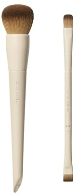 Morphe x Ariel Complexion Essentials Duo - A24 Signature Foundation & A19 Dual-Ended Concealer Brushes - Provides Seamless Application & Flawless Blend for Base Perfection (2 Piece Set)