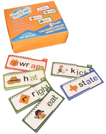 Livres pour la maternelle – Jouet éducatif pour apprendre les lettres – Cartes d'apprentissage avec mots intéressants | Pour la maternelle, la salle de classe, la maison, les voyages, l'école à la