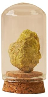 PPOZYLPC Crystal Stone World in Bottle – Raw Gemstone Vial with Fluorite, Quartz, Calcite, Lapis, Tiger Eye for Collection & Gift(Orpiment)