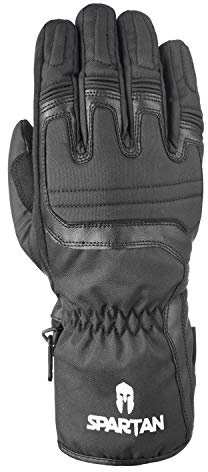 Oxford Products Spartan MS Mens Waterproof Motorcycle Gloves Black J&S (XL)