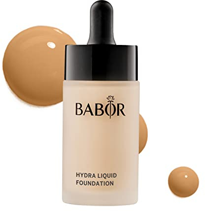 BABOR MAKE UP Hydra Liquid Foundation, flüssige Foundation mit mittlerer Deckkraft, für trockene Haut, enthält feuchtigkeitsspendendes Serum, 30 ml