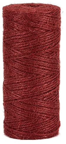 La cordeline Ficelle Jute Rouge Framboise, 160m Ø 2 mm pour Jardinage, Bricolage, travaux manuels et DIY